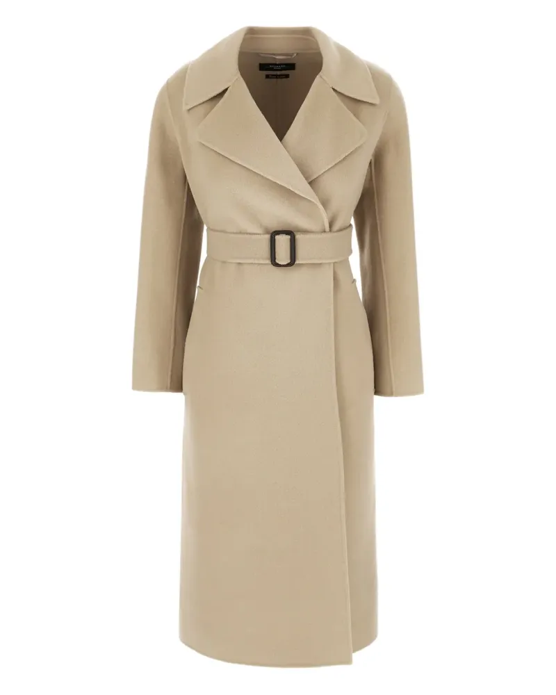 Max Mara Doppelreihiger Mantel mit Gürtel - Nude Nude