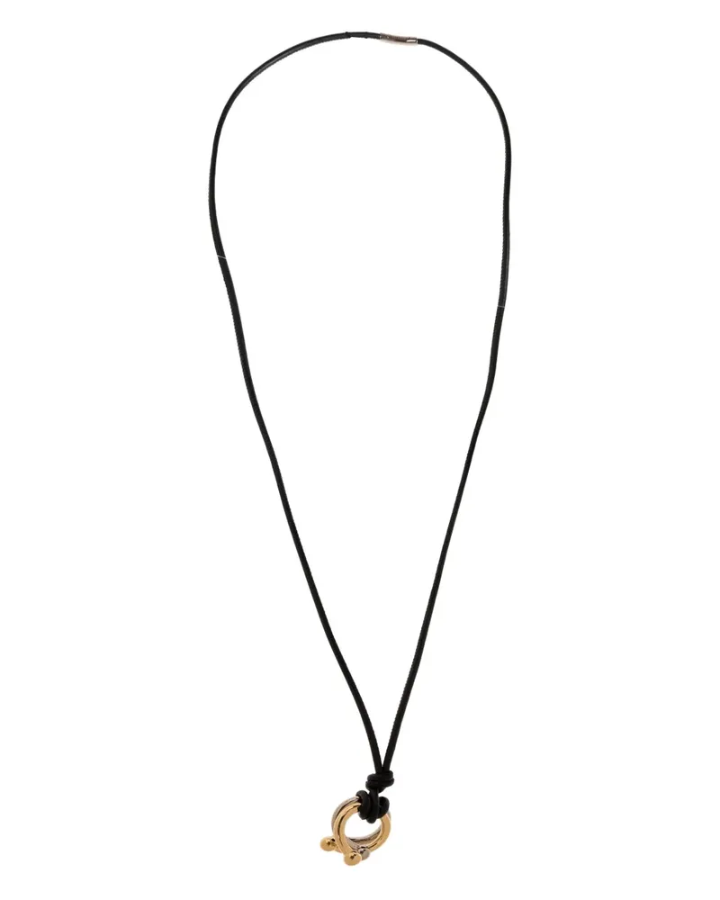 SPORTMAX Dedalo Halskette mit Ringanhänger - Schwarz Schwarz