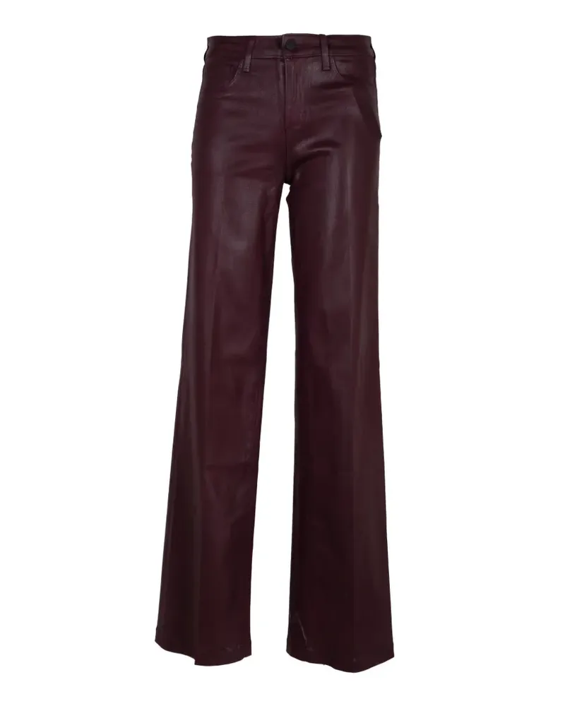 L'Agence Clayton coated wide-leg jeans - Rot Rot