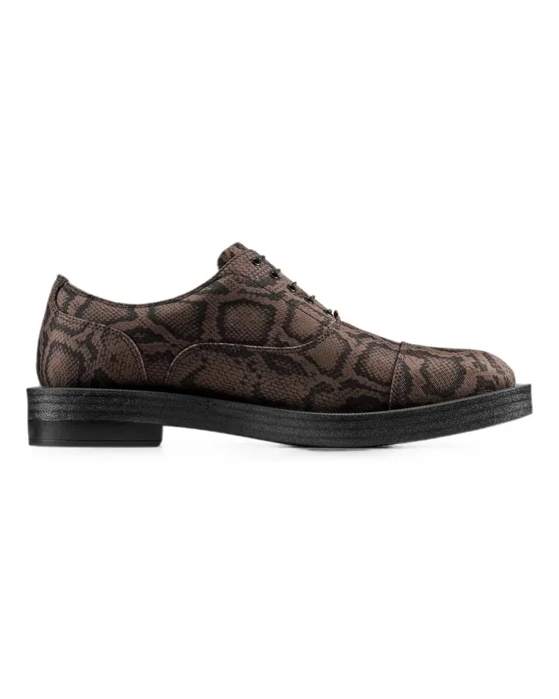 Clarks snake-effect Oxford shoes - Braun Braun