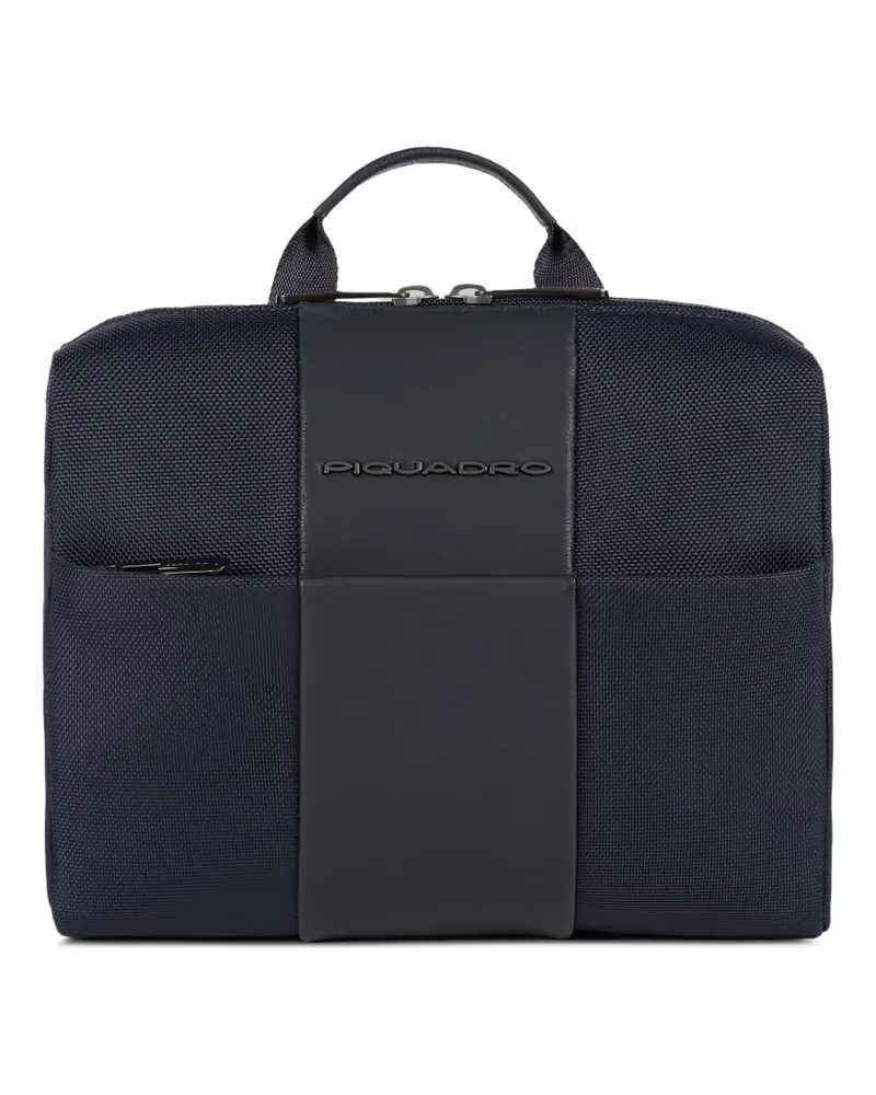 Piquadro Kulturbeutel aus Leder - Blau Blau