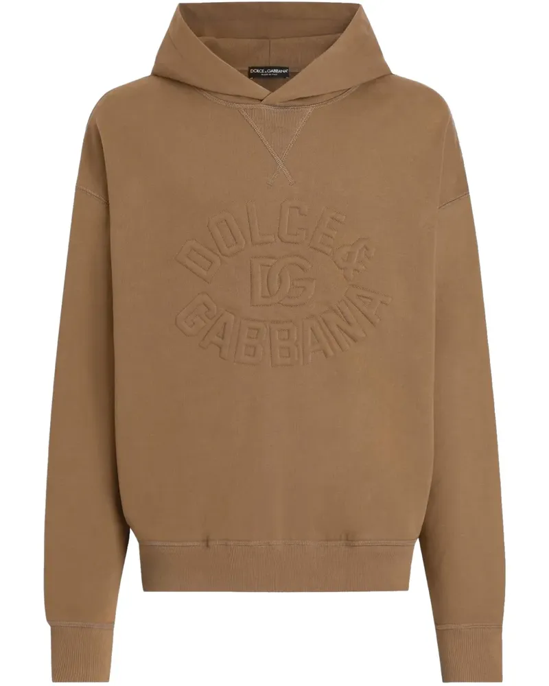 Dolce & Gabbana Hoodie mit Prägung Braun