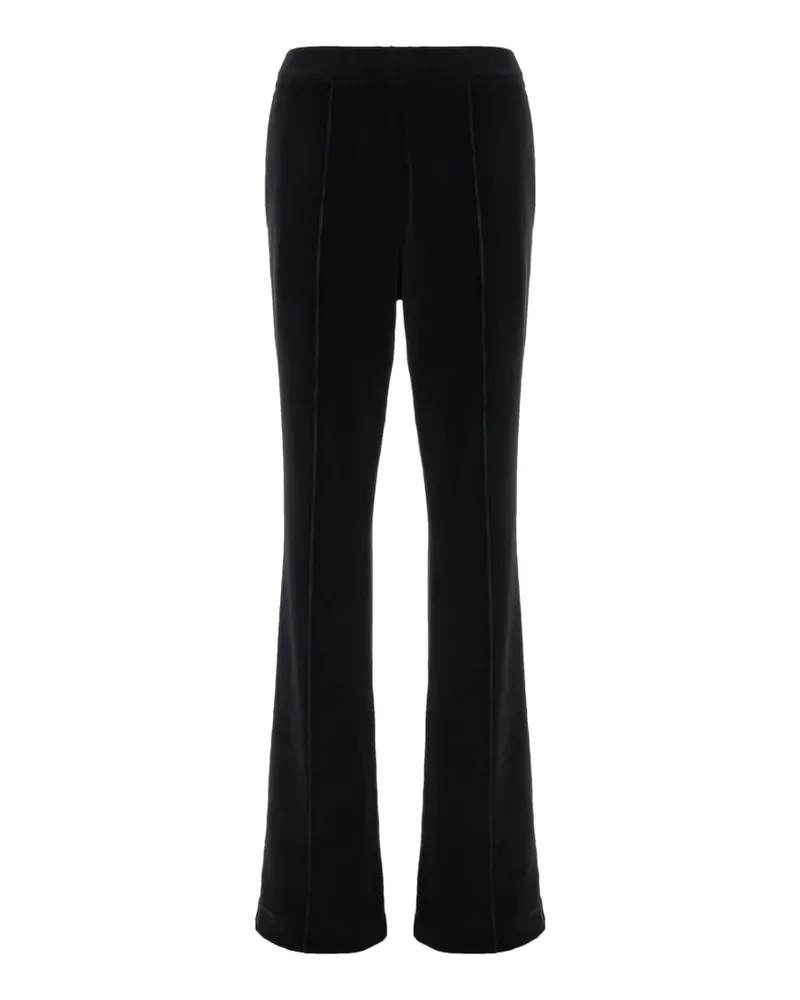 Tom Ford logo-embroidered velvet trousers - Schwarz Schwarz