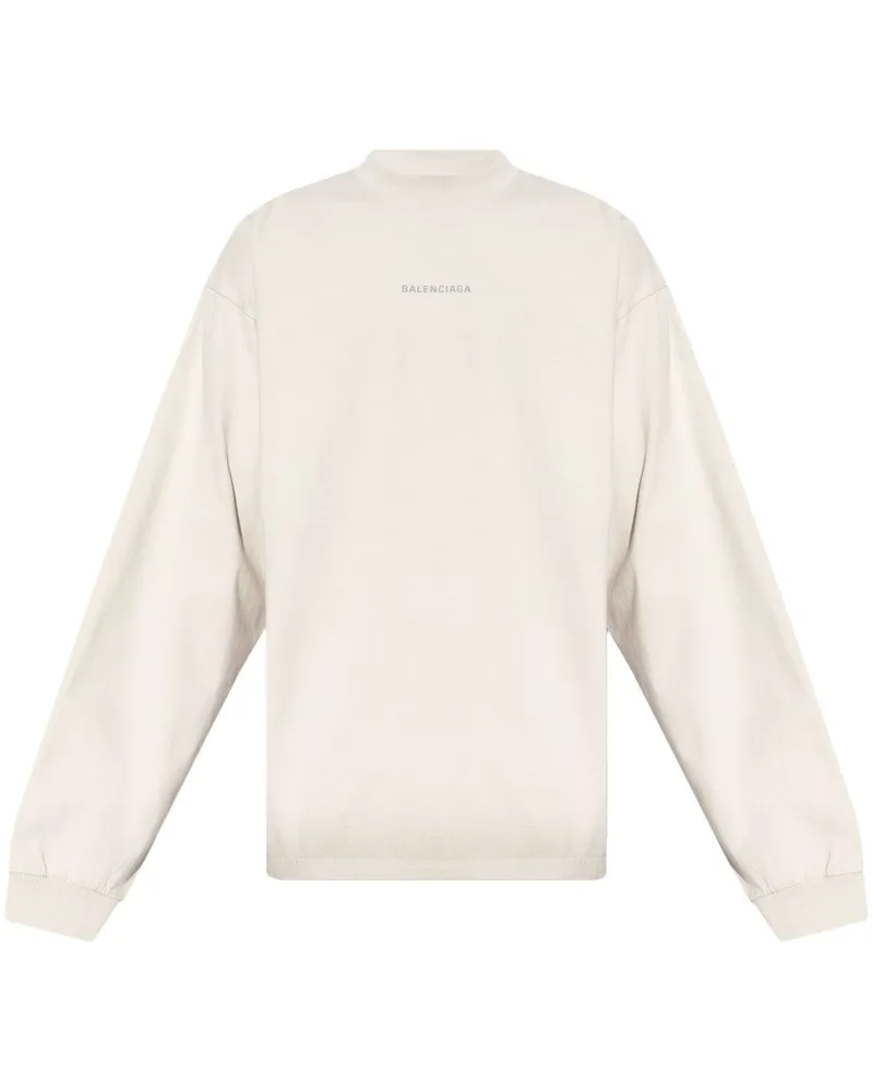 Balenciaga Sweatshirt mit Logo-Print - Grau Grau