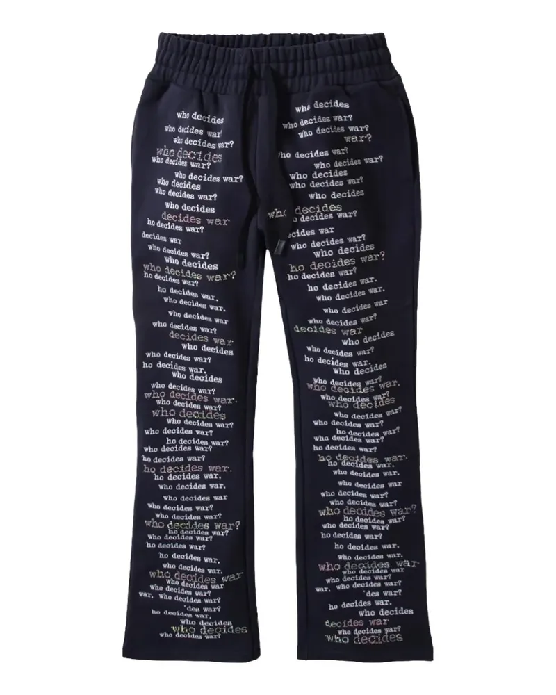 WHO DECIDES WAR Scripture track pants - Blau Blau