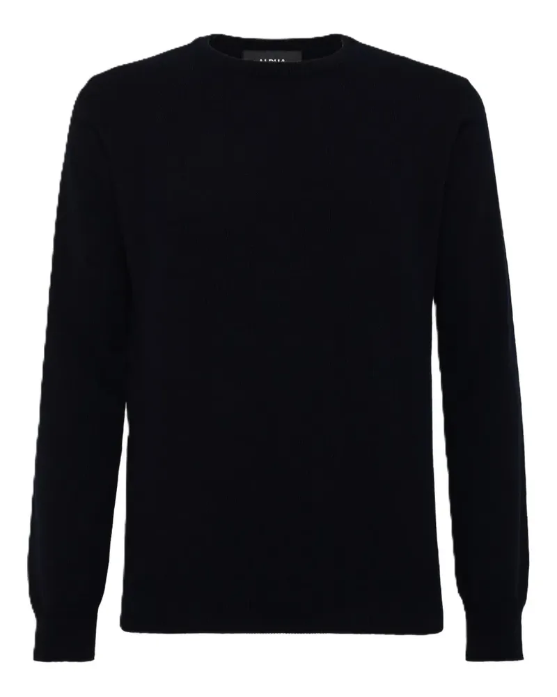 Alpha Studio Kaschmirpullover mit Rundhalsausschnitt - Schwarz Schwarz