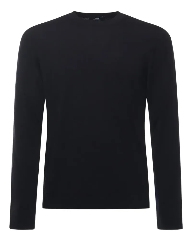 Alpha Studio Kaschmirpullover mit Rundhalsausschnitt - Schwarz Schwarz