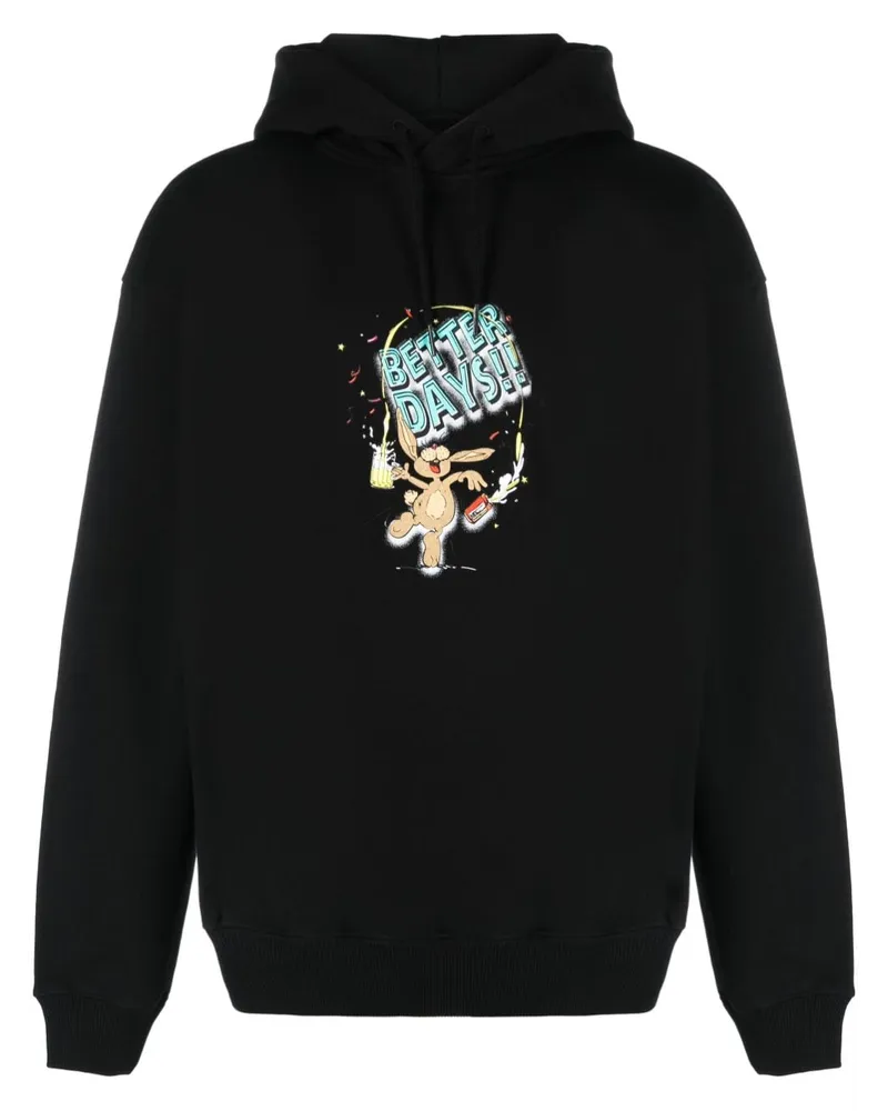 Martine Rose Hoodie mit "Better Days"-Print - Schwarz Schwarz
