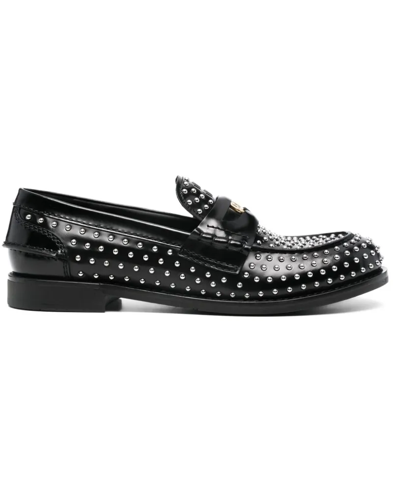 Miu Miu Loafer mit Nieten - Schwarz Schwarz