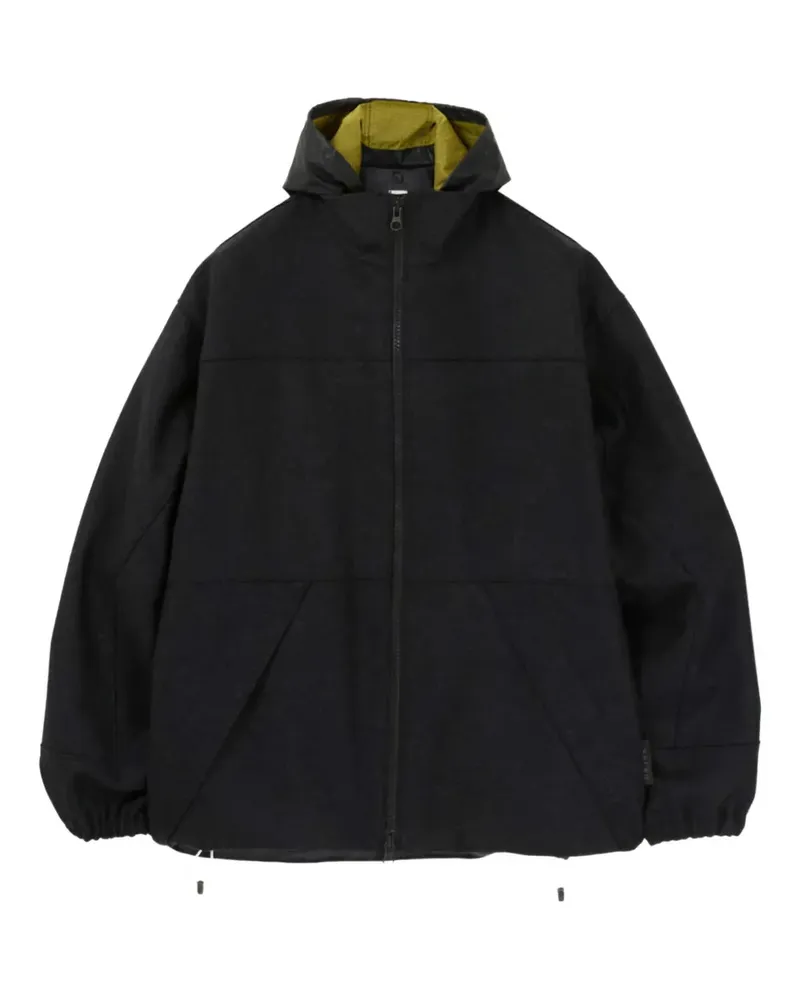 GR10K Kapuzenjacke mit Logo - Schwarz Schwarz