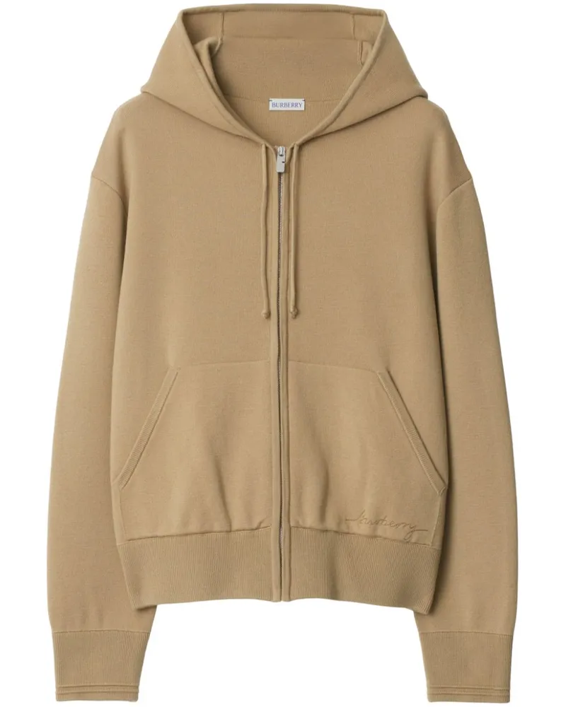 Burberry Hoodie mit Reißverschluss Nude