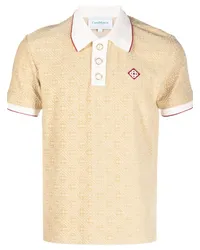 Casablanca Paris Poloshirt aus Monogramm-Jacquard Nude