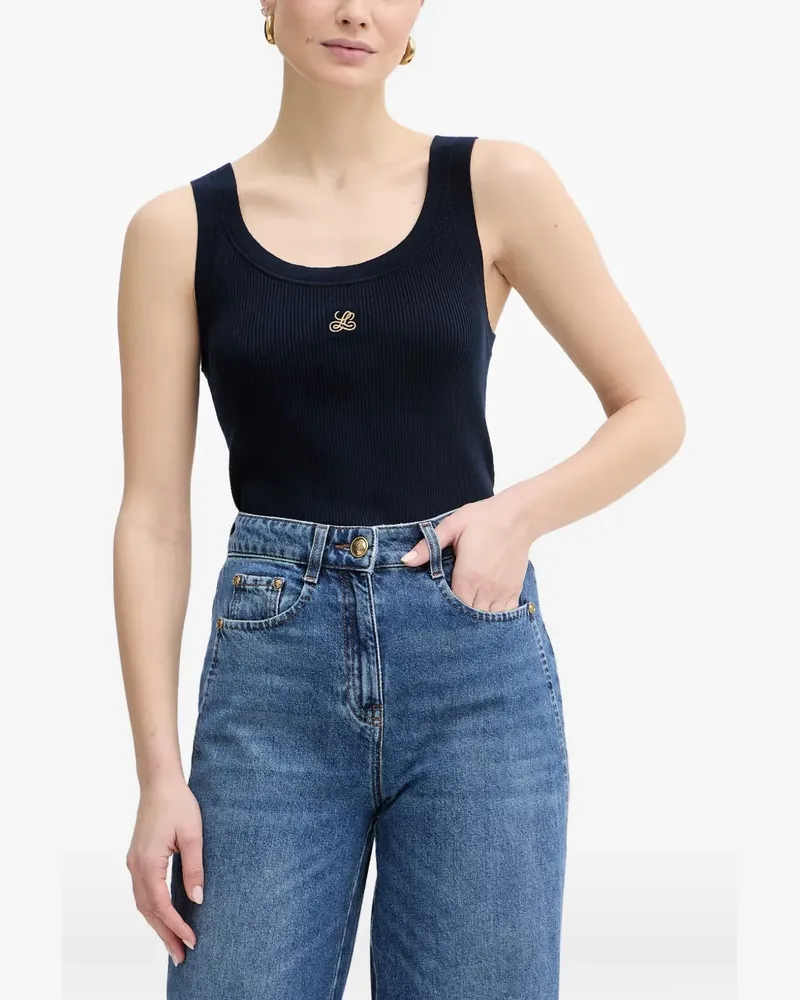 Luisa Spagnoli Geripptes Stricktop - Blau Blau