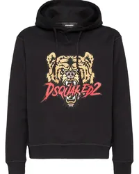 Dsquared2 Hoodie mit Logo-Print Schwarz