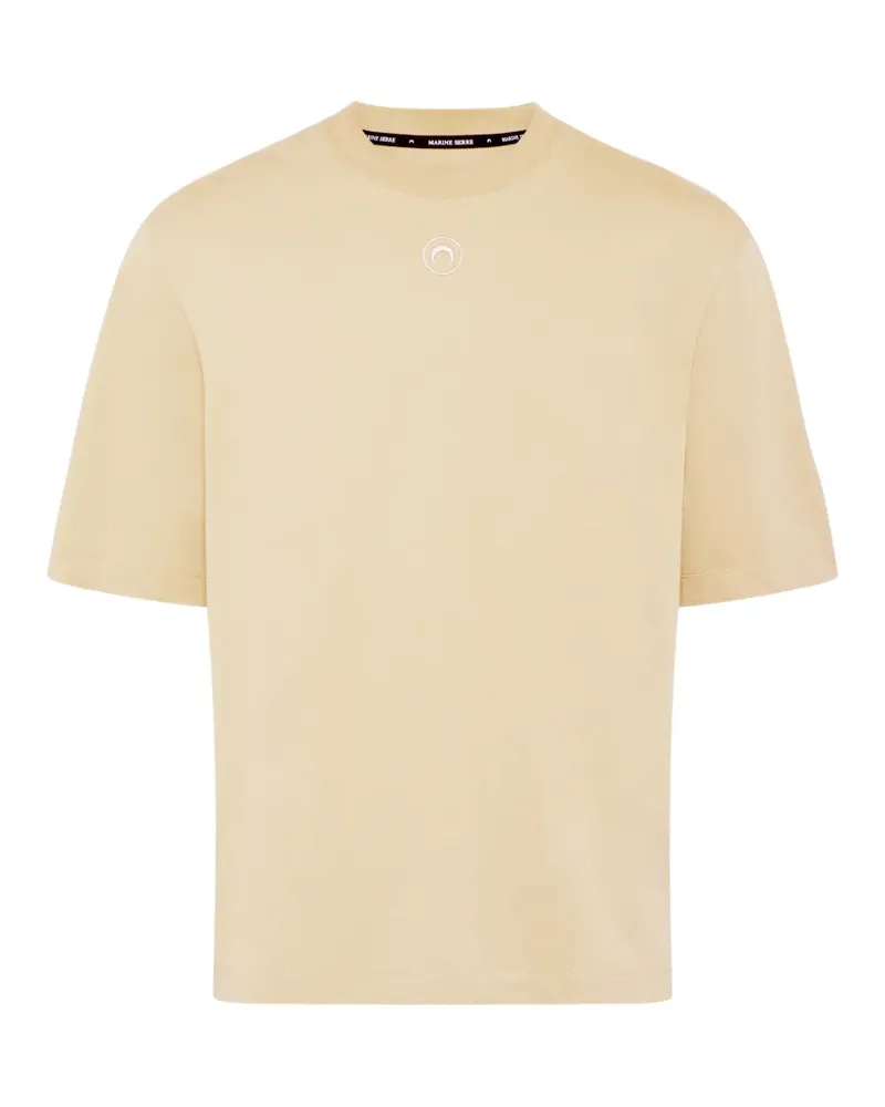 Marine Serre moon logo crewneck T-shirt - Nude Nude