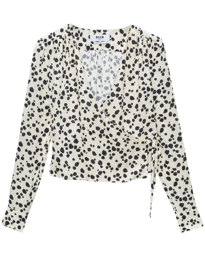MSGM Bluse mit Polka Dots - Nude Nude