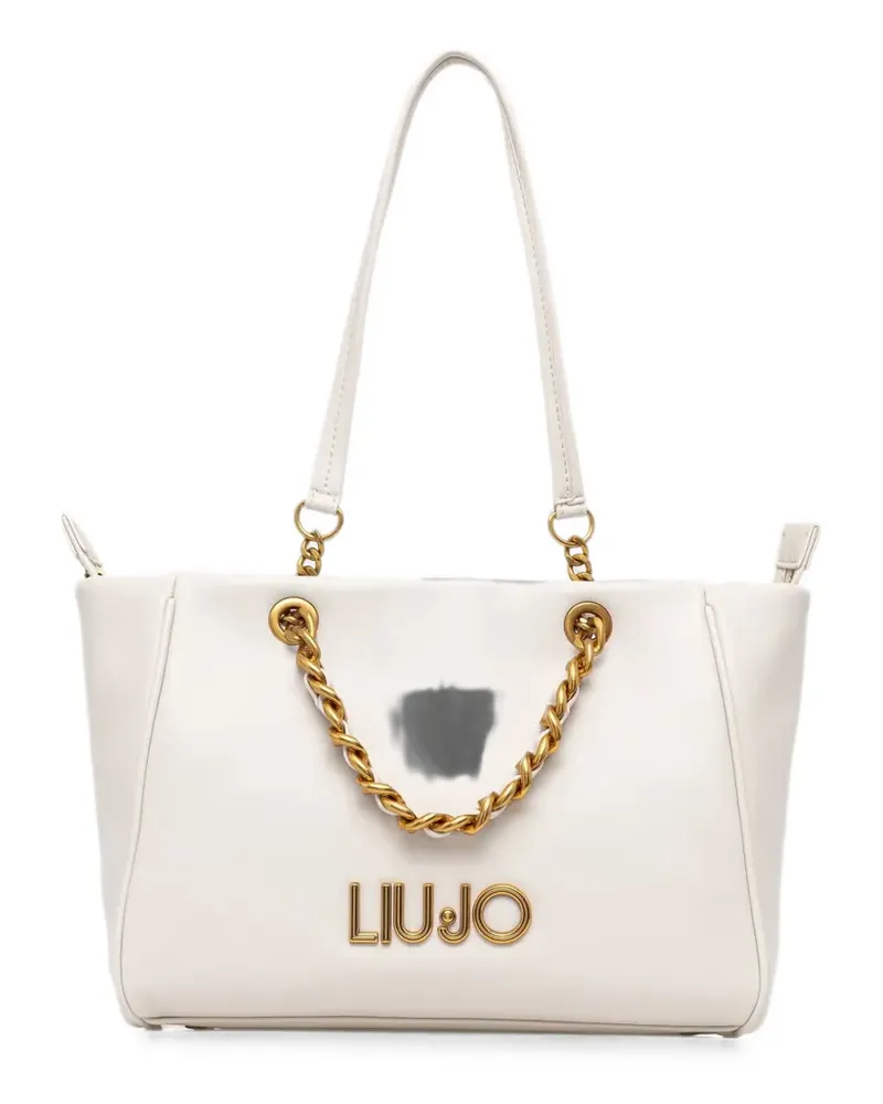 Liu Jo logo-plaque chain-link tote bag - Weiß Weiß