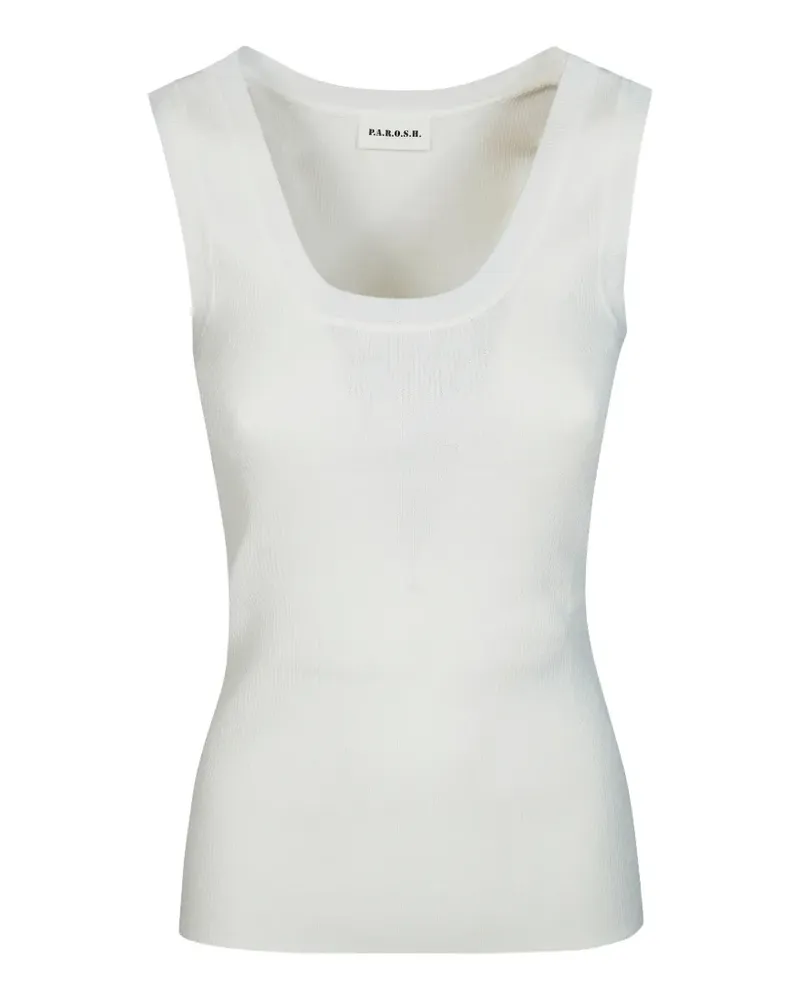 P.A.R.O.S.H. P.A.R.O H. ribbed tank top - Weiß Weiß