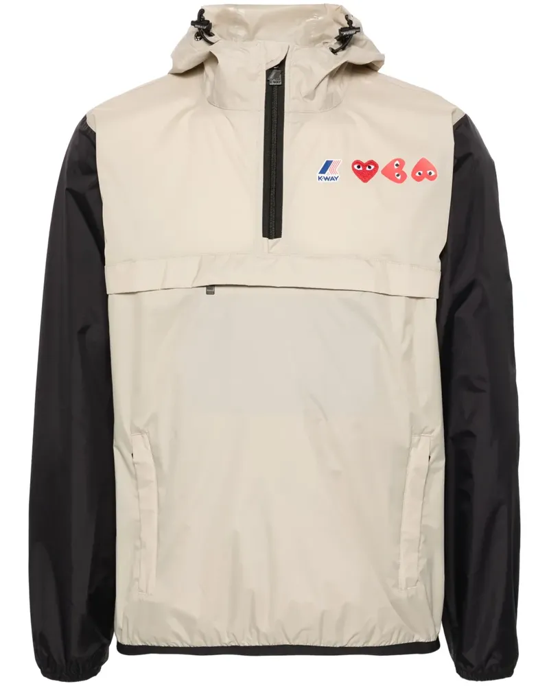 Comme des Garçons x K-Way leichte Jacke mit Herz-Patch - Nude Nude