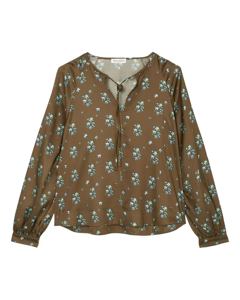 Marc O'Polo floral-print tie blouse - Braun Braun