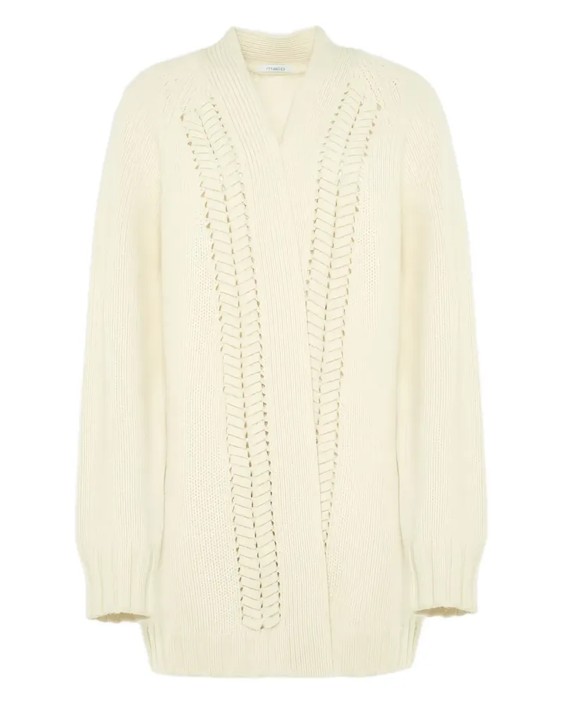 Malo Cardigan mit Zopfmuster - Nude Nude