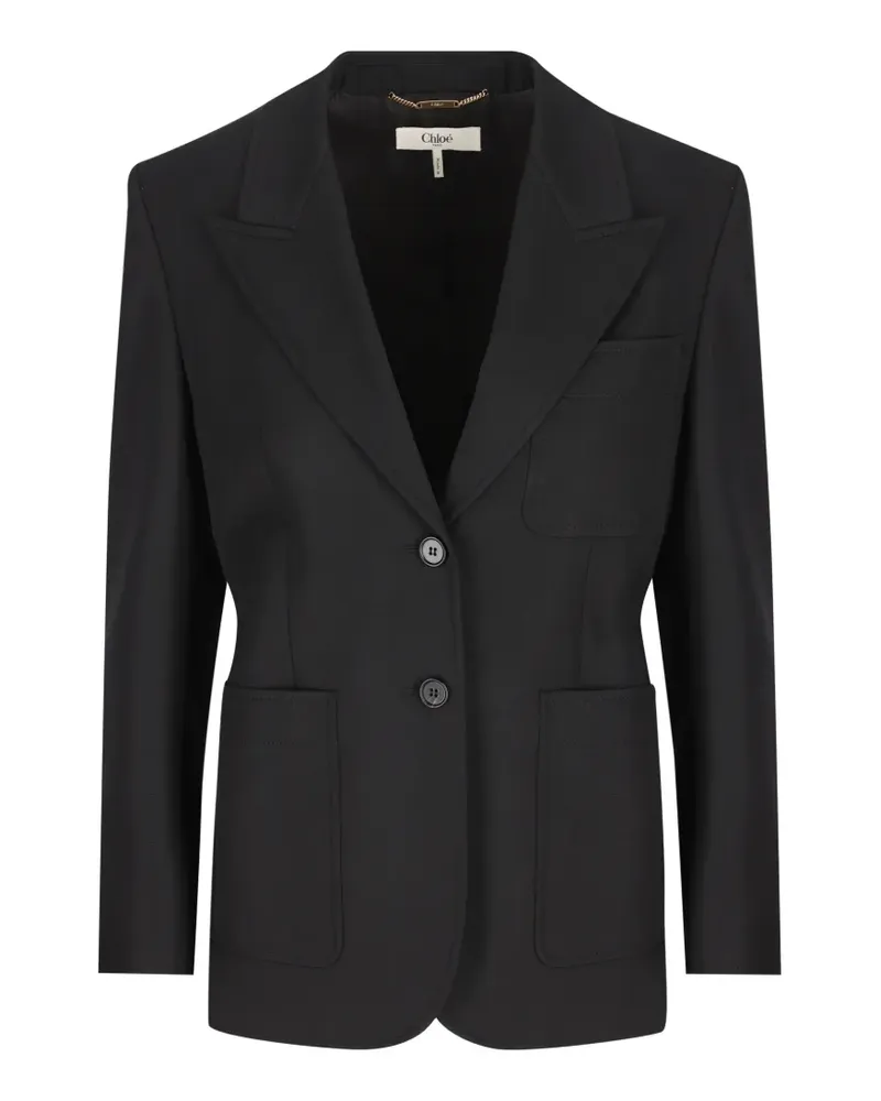 Chloé single-breasted wool blazer - Schwarz Schwarz