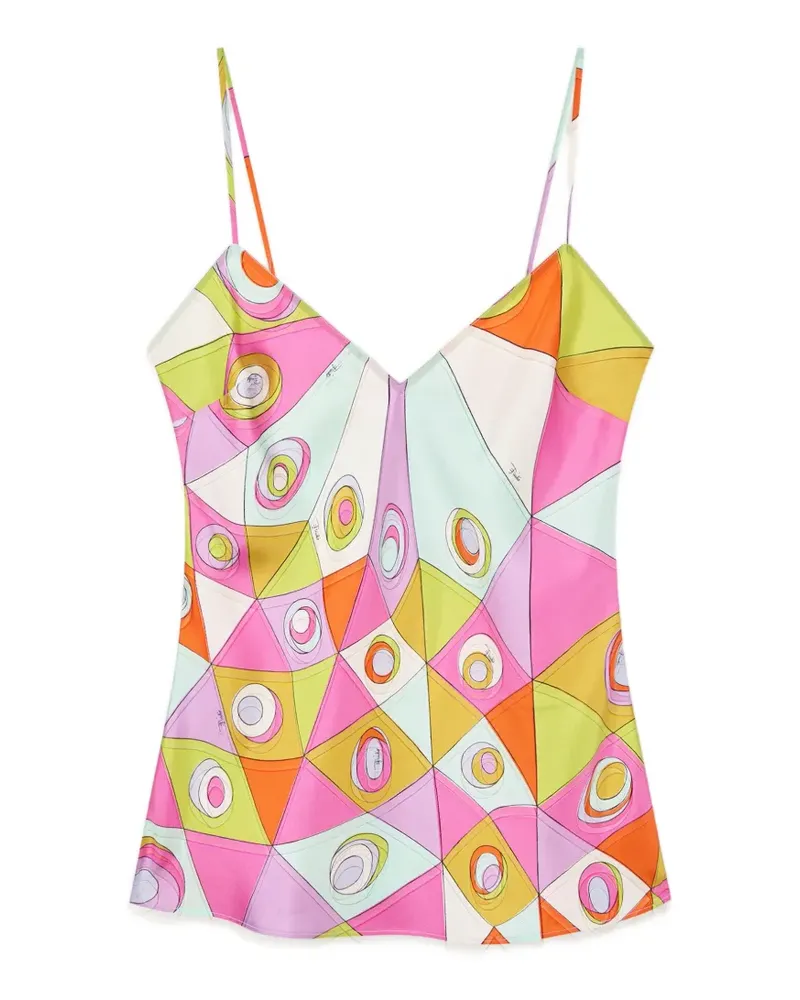 Emilio Pucci Occhi-print silk top - Rosa Rosa