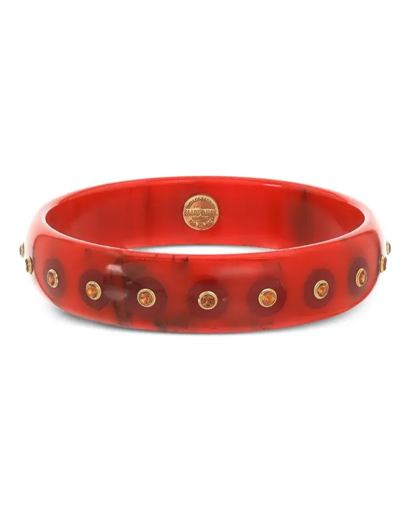 Mark Davis 18kt kleiner Citrine Bakelite Gelbgoldarmreif - Rot Rot