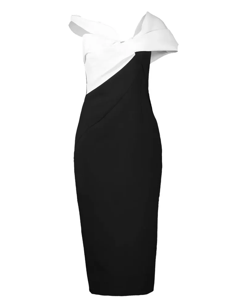 Rachel Gilbert Matteo draped off-shoulder midi dress - Schwarz Schwarz