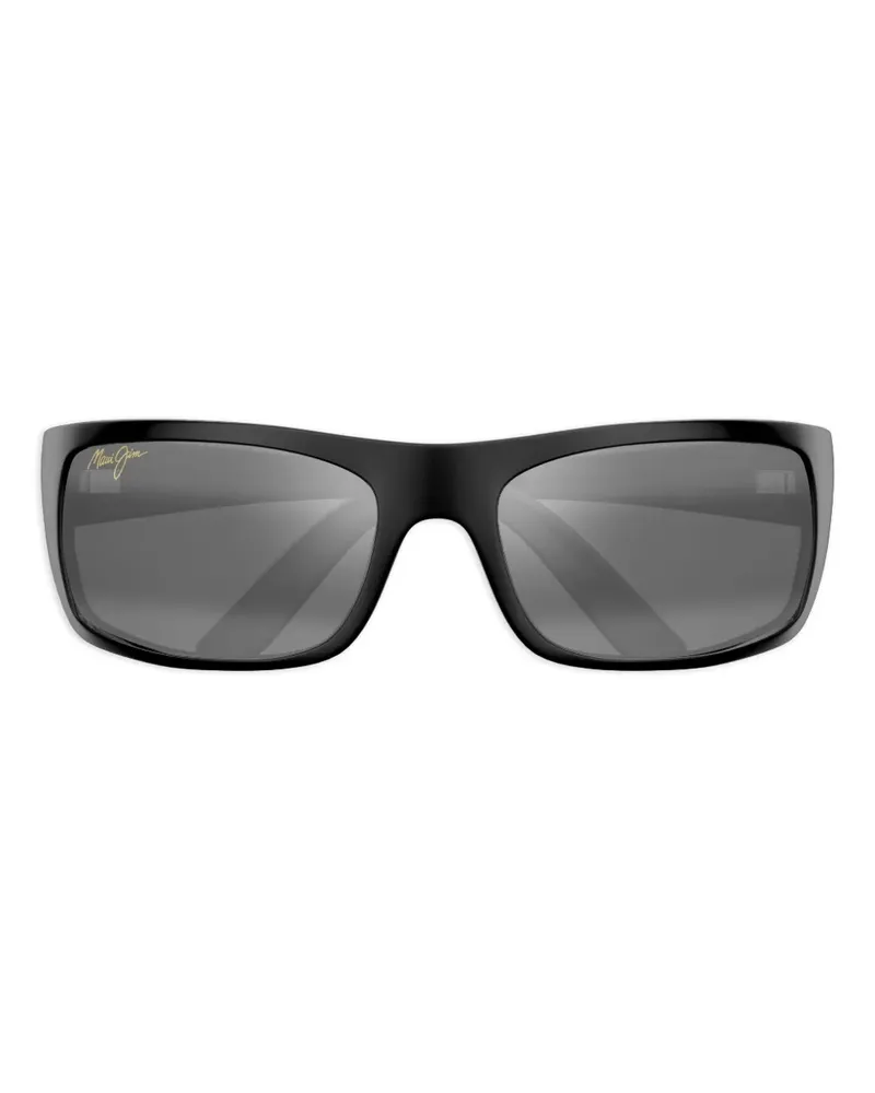 Maui Jim Sonnenbrille mit eckigem Gestell - Schwarz Schwarz