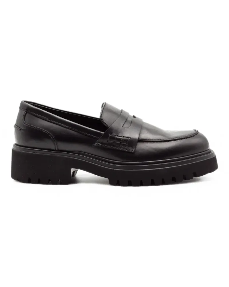Guglielmo Rotta Loafer aus Leder - Schwarz Schwarz