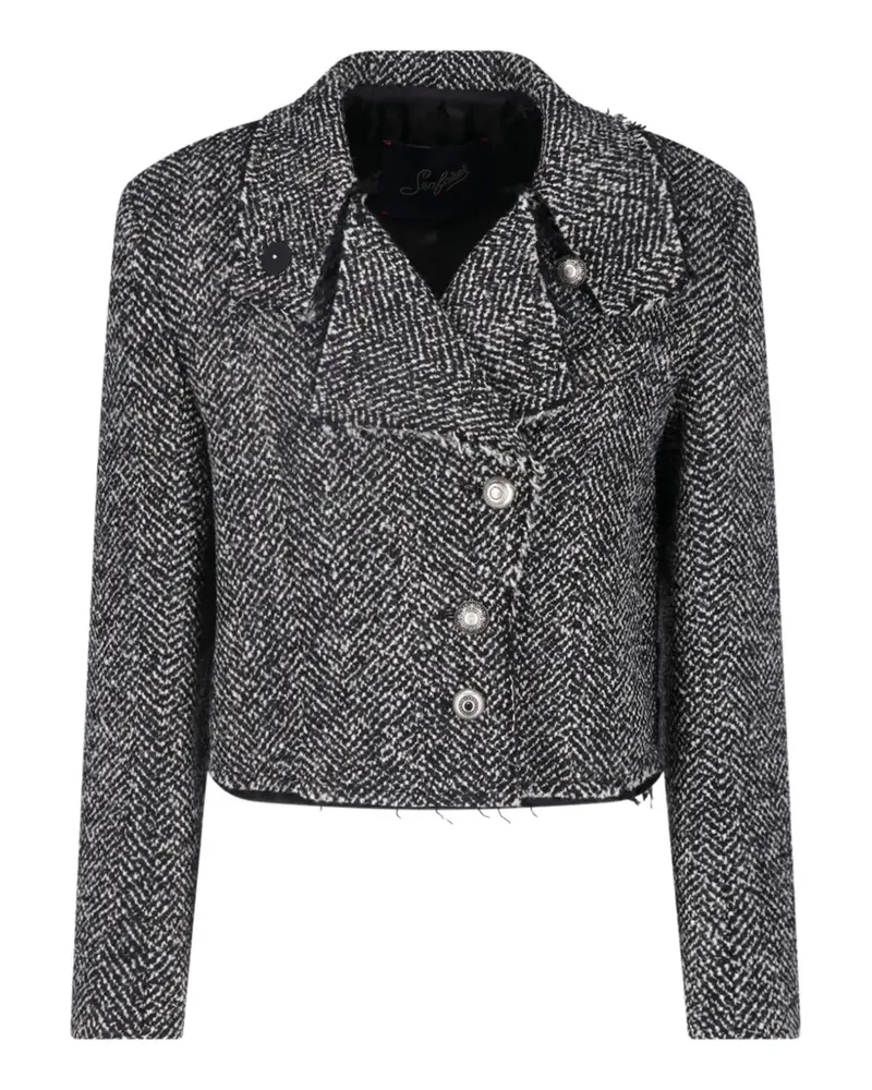Seafarer Jacke mit Fischgrätenmuster - Grau Grau