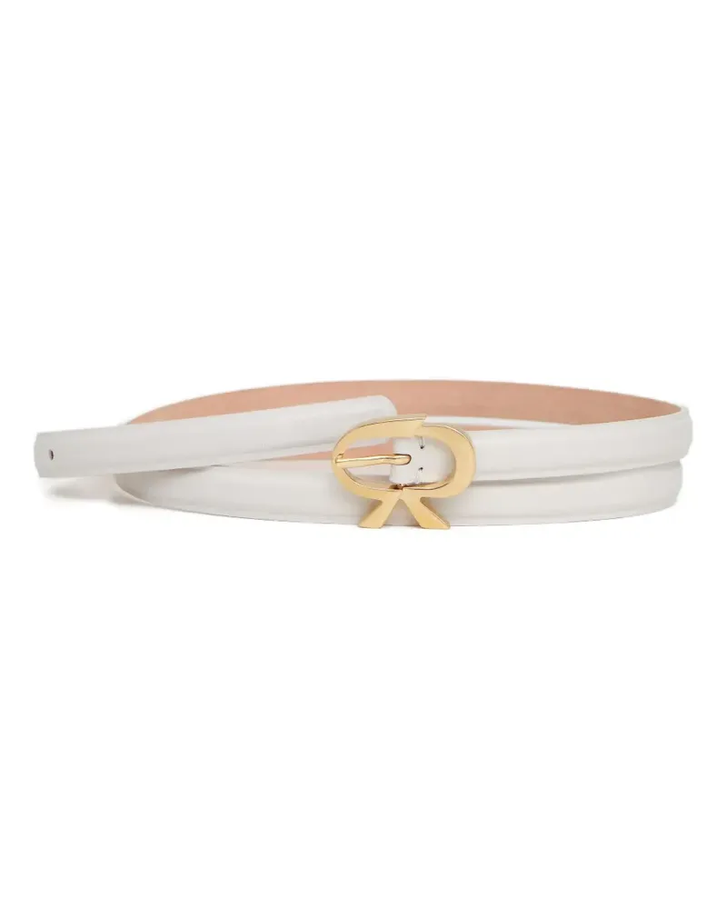 Gianvito Rossi buckled leather belt - Weiß Weiß