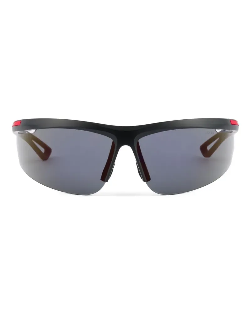 Prada Sonnenbrille mit Logo-Print - Schwarz Schwarz