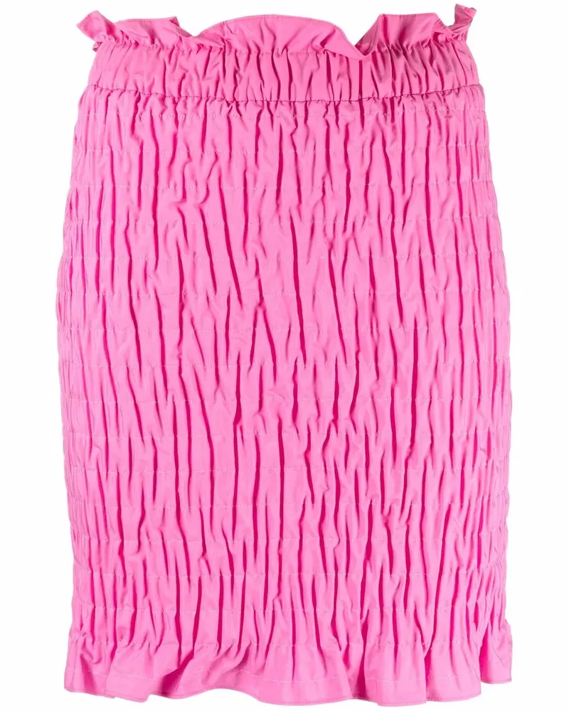 MSGM Minirock mit geraffter Wirkung - Rosa Rosa
