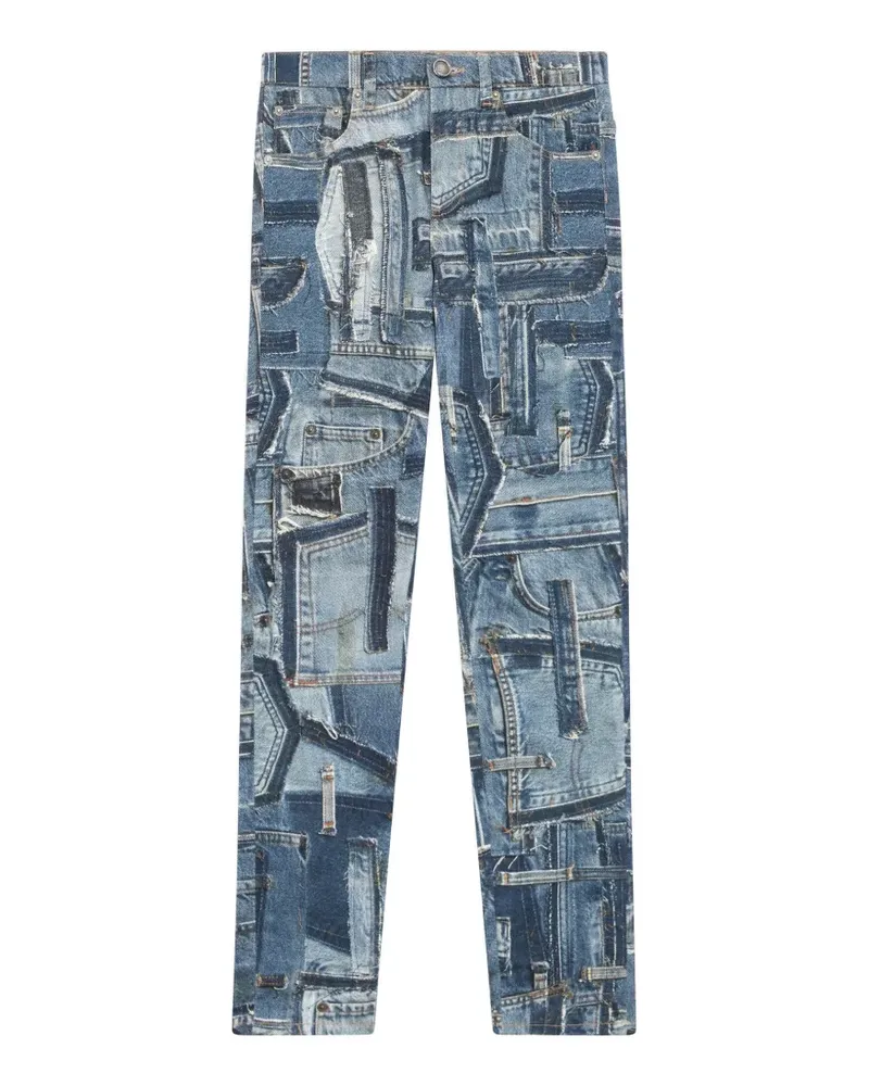 Roberto Cavalli Patchwork Capsule Collection Skinny-Jeans - Blau Blau