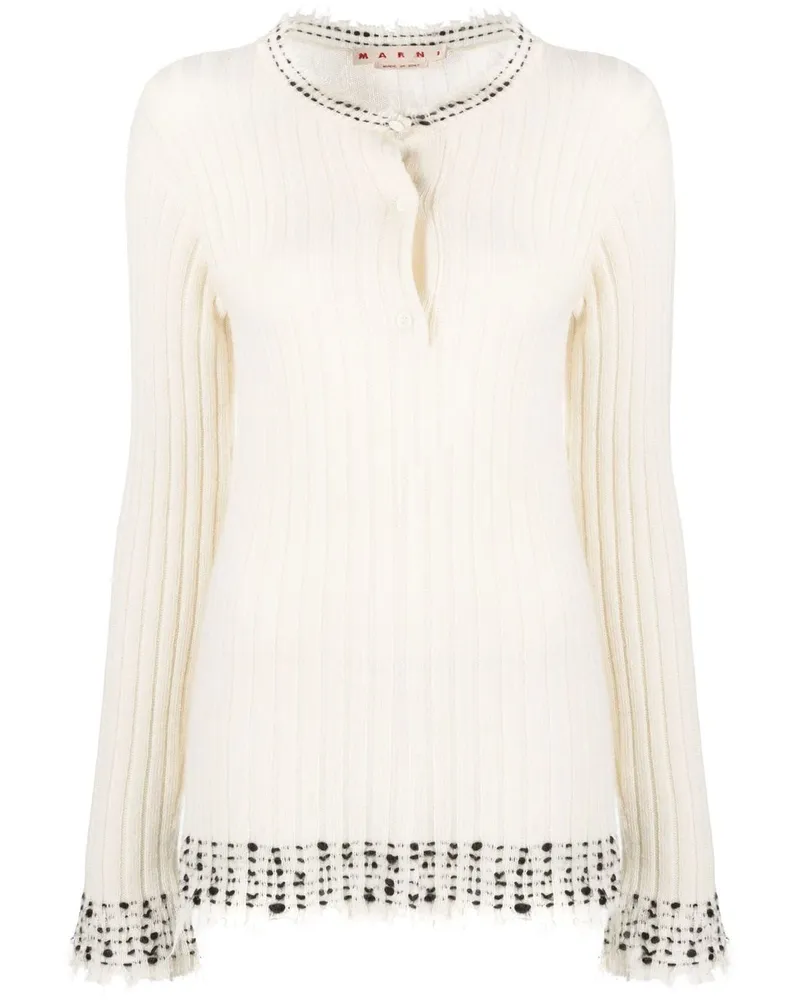Marni Gerippter Pullover - Nude Nude