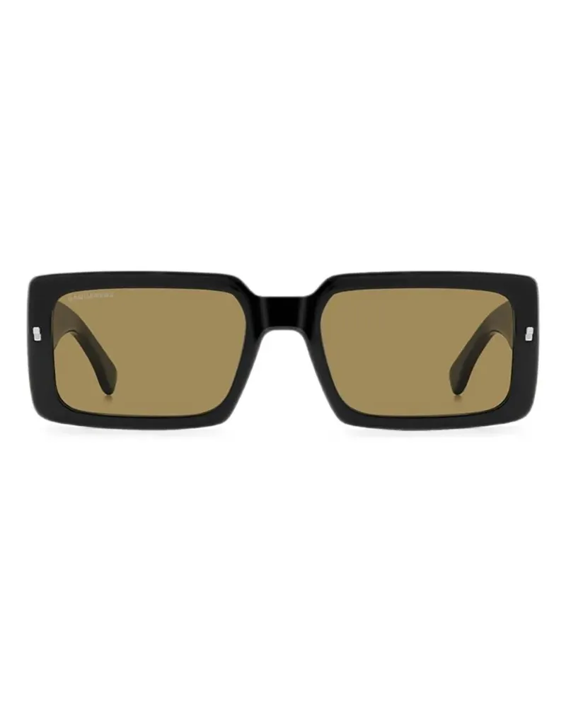 Dsquared2 Iconique rectangle-frame sunglasses - Schwarz Schwarz