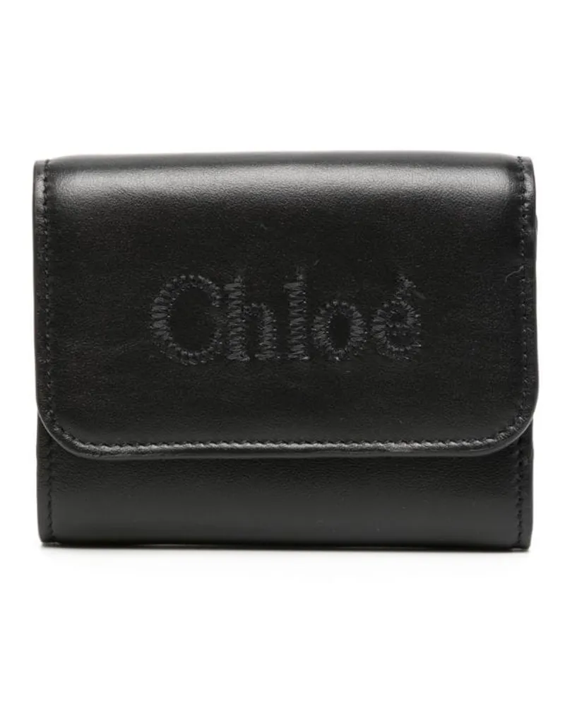 Chloé Portemonnaie mit Logo - Schwarz Schwarz