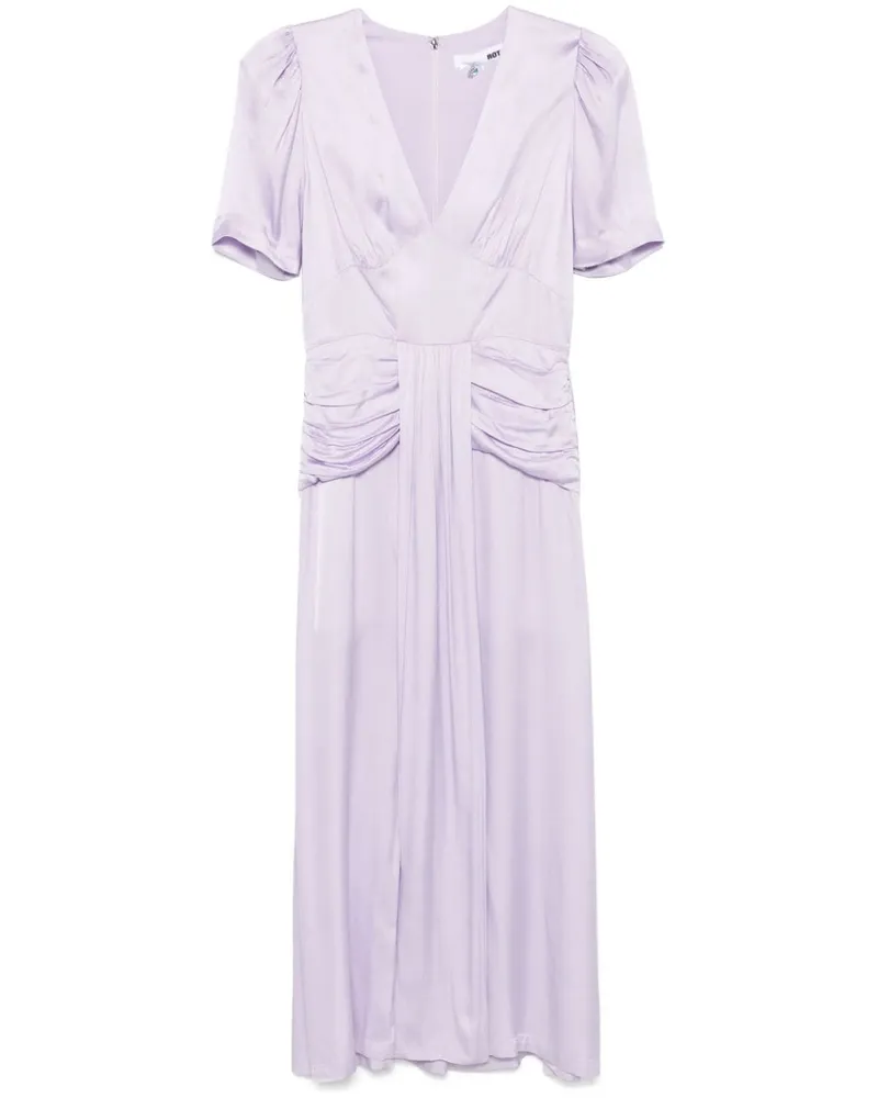 ROTATE Birger Christensen Midikleid aus Satin - Violett Violett