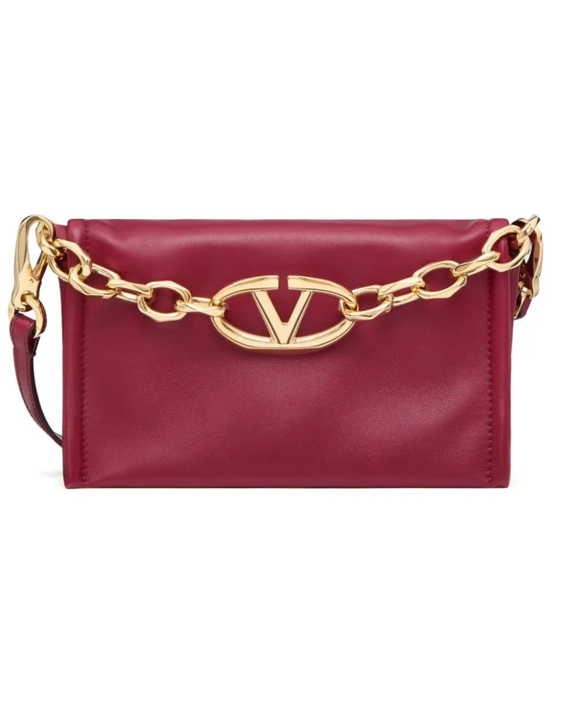 Valentino Garavani VLogo Chain Clutch Rot