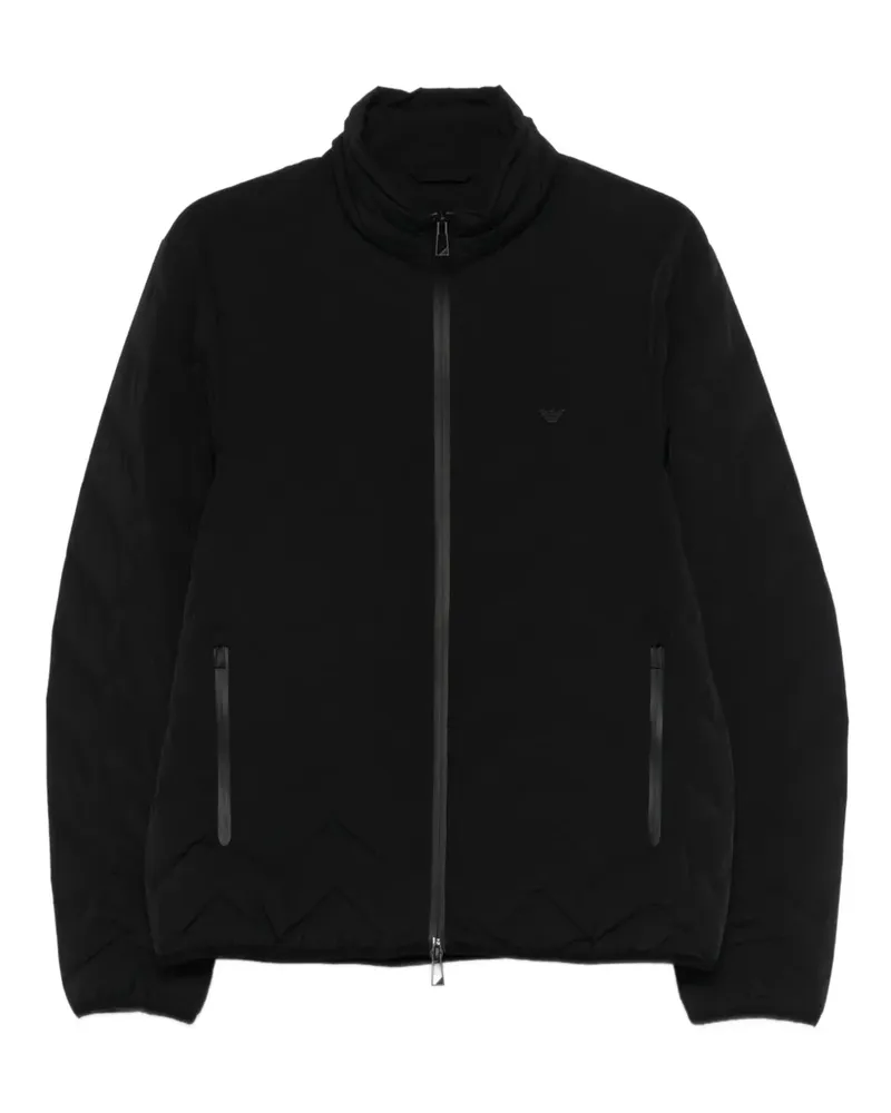 Emporio Armani zip quilted jacket - Schwarz Schwarz