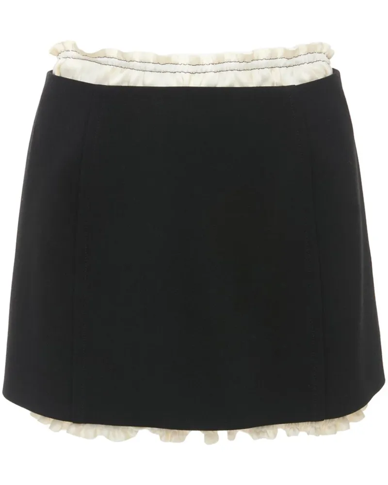 Victoria Beckham Geraffter Midirock - Schwarz Schwarz