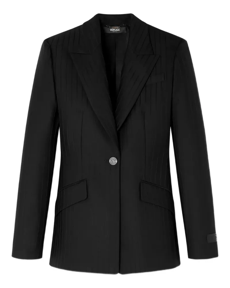 Versace Sakko mit Nadelstreifen - Schwarz Schwarz