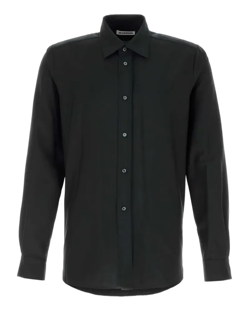 Jil Sander long-sleeve button-up shirt - Schwarz Schwarz