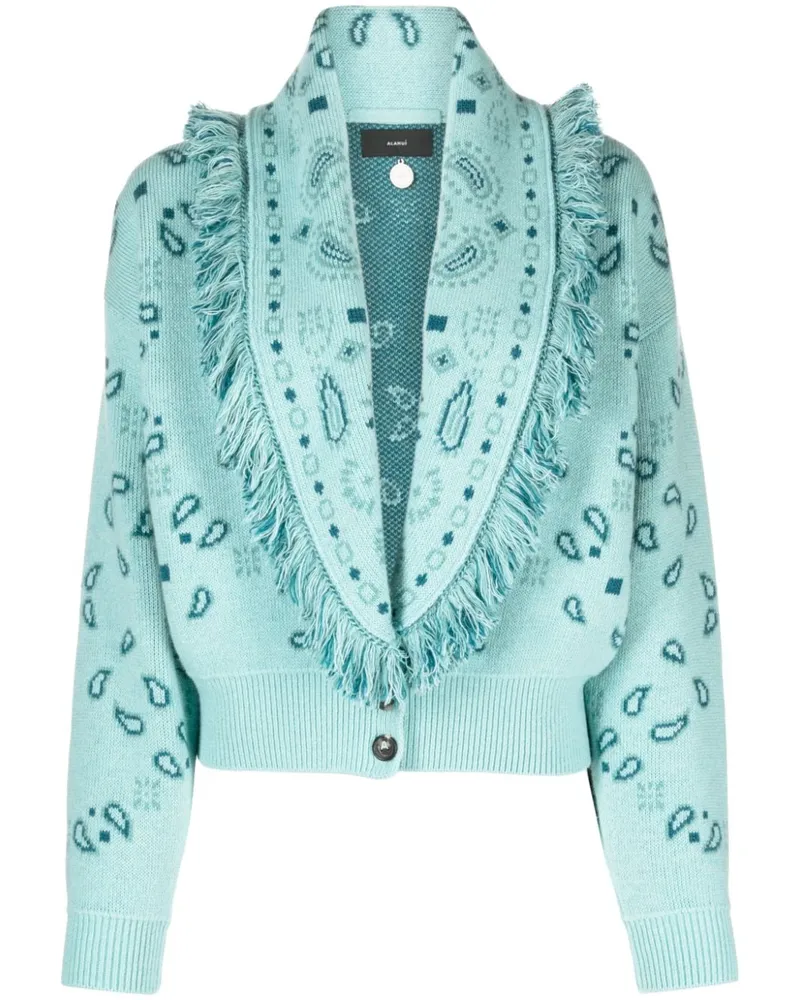 Alanui Cardigan mit Bandana-Jacquardmuster - Blau Blau