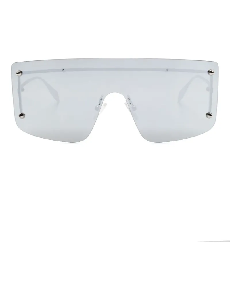 Alexander McQueen Rahmenlose Sonnenbrille Silber