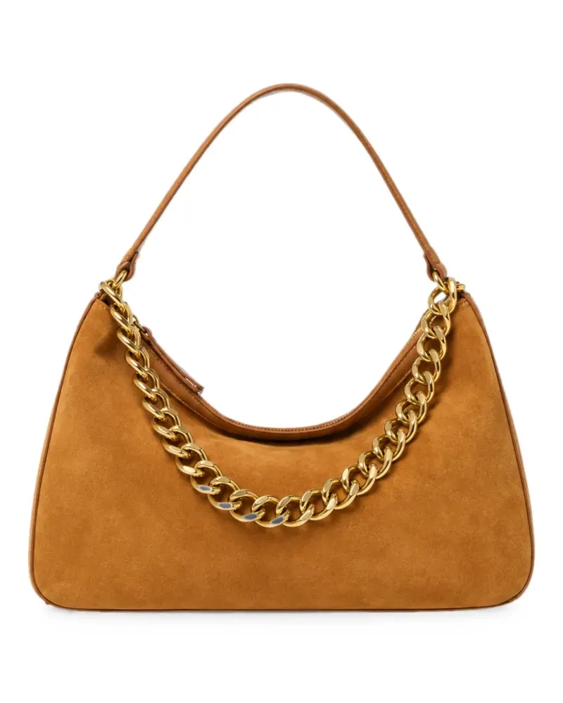 Twin-Set Mittelgroße Liliane Tasche aus Wildleder - Braun Braun