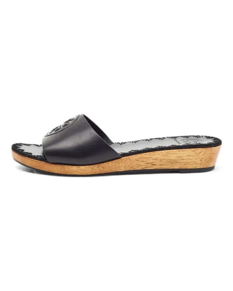 Tory Burch Patty logo wedge sandals - Schwarz Schwarz