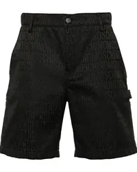 Moschino Shorts mit Logo-Jacquardmuster Schwarz